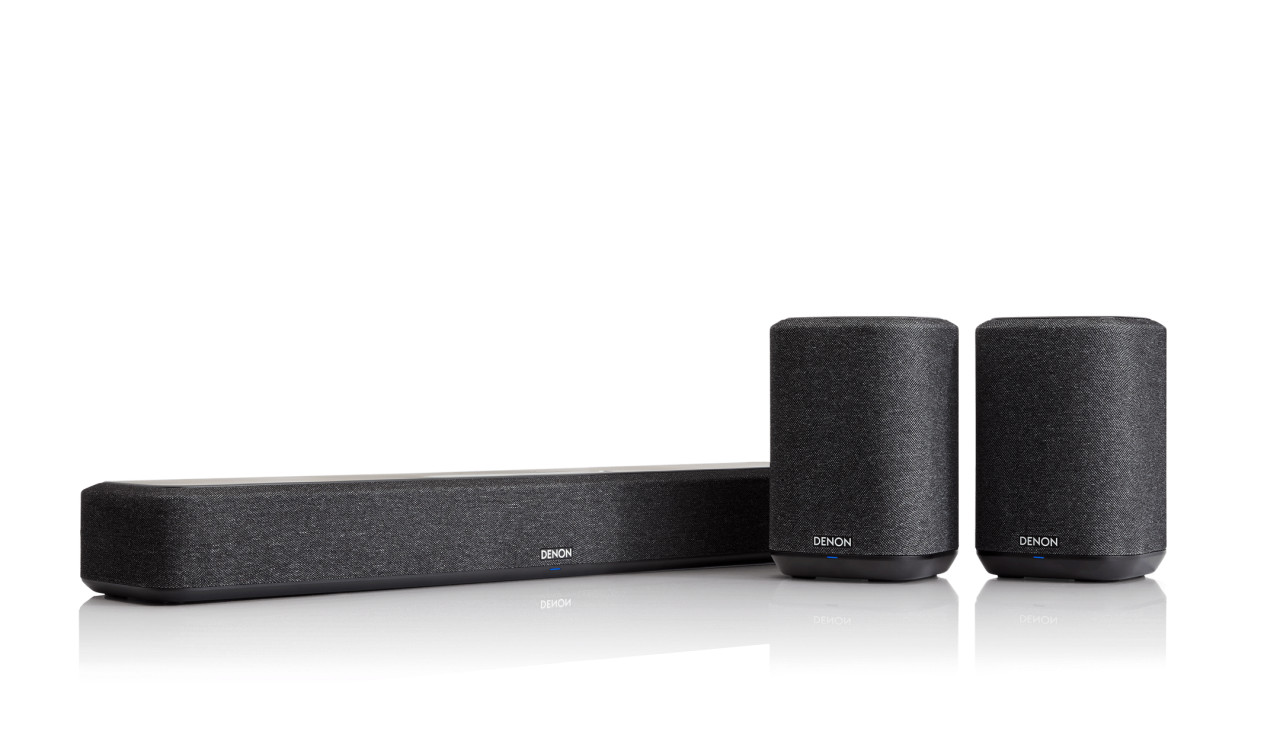 DENON  SoundBar 550 + Speaker 150×2 Amazon.com: Denon Home Sound Bar 550 - Compact 3D Surround