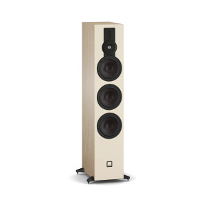 Dali Sonik 9 – Floorstanding Tower Speaker natural oak front right angle without grille