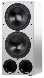 RBH Signature Reference 1212P-SF/R – Dual 12" Powered Subwoofer white cabinet with black drivers