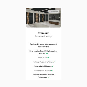 Vicoustic Acoustic Treatment Premium Project Proposal Ticket Request
