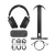 Sennheiser RS 275 – Wireless Over Ear TV Headphone System componentes