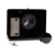 REL Planar PL-2 – 8” Powered Subwoofer black with wood grille on cart back rear inputs outputs