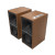 Klipsch The Sevens – Powered Stand Mount Bookshelf Speaker Pair walnut top right angle without grille