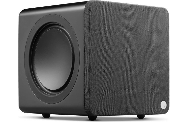 Cambridge Audio MSX SUB 200 – 6.5" Powered Subwoofer black front left angle with grille