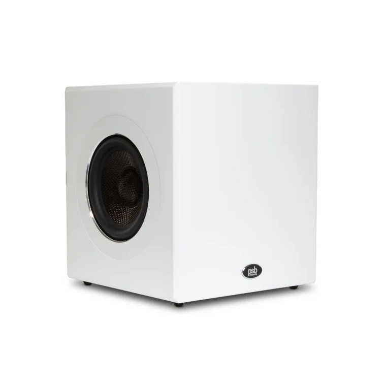 PSB SubSeries BP7 – Dual 6.5" Powered Subwoofer white front left corner