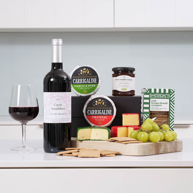 Red Wine & Cheese Gift Box - Gifts Direct