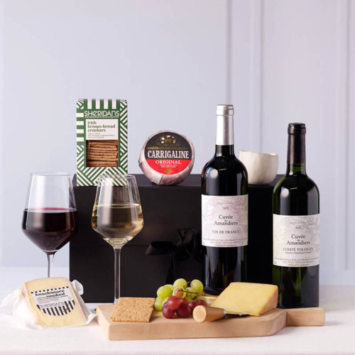 Wine and Cheese Gift Box – Gourmet Treats | Giftsdirect