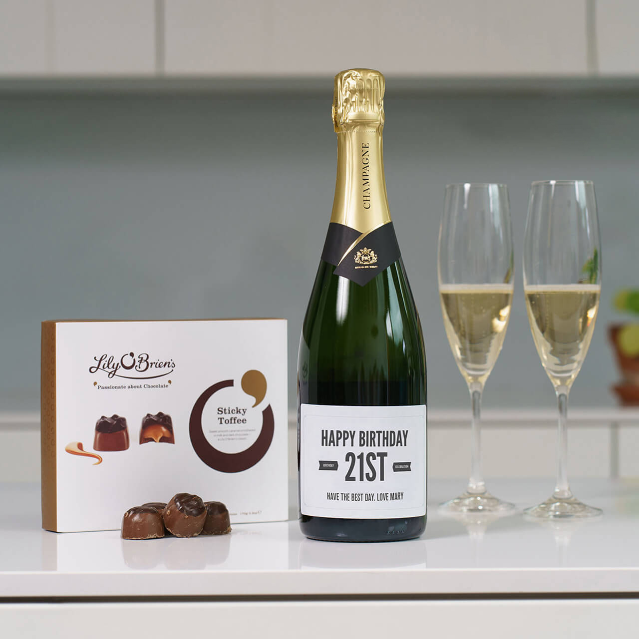 Happy 21st Birthday Personalised Champagne