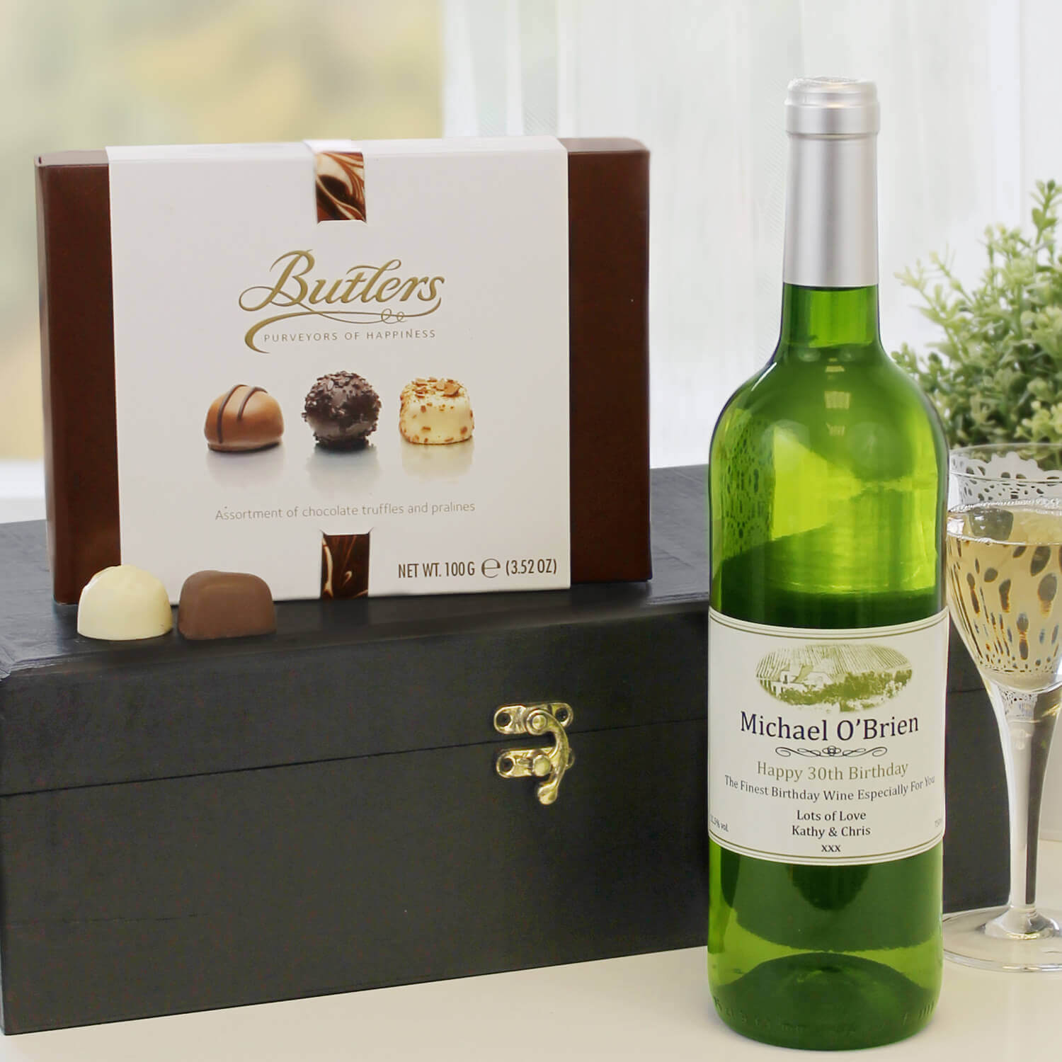 Personalised Wine & Butlers Chocolates