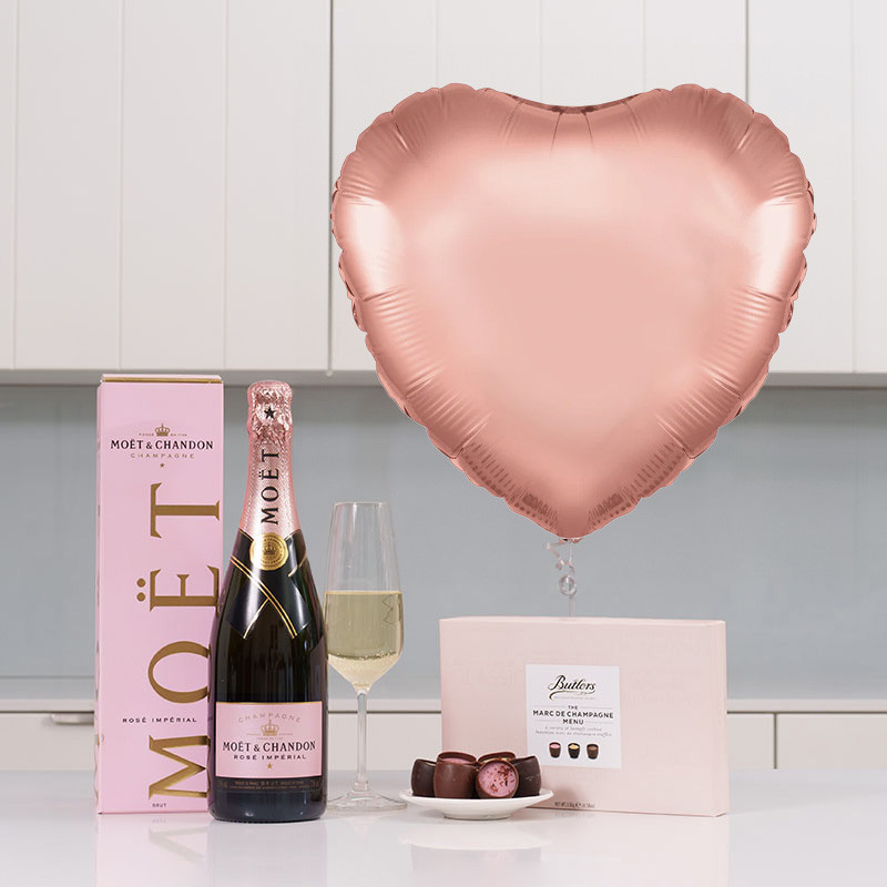Luxury Ros Moet Balloon Gift