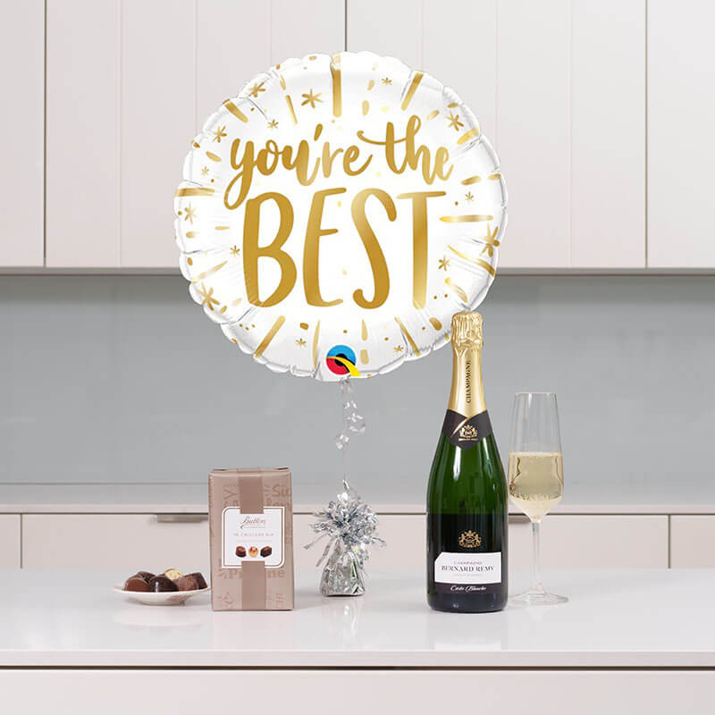 You're The Best Balloon & Bubbles Gift