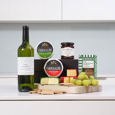 White Wine & Cheese Gift Box - Gifts Direct