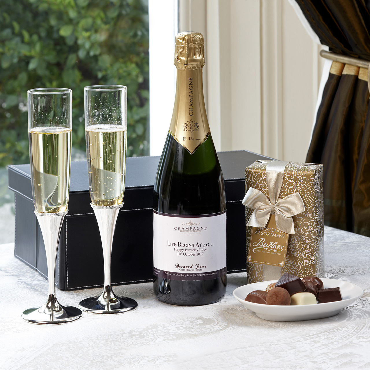 Personalised Birthday Champagne & Chocolates
