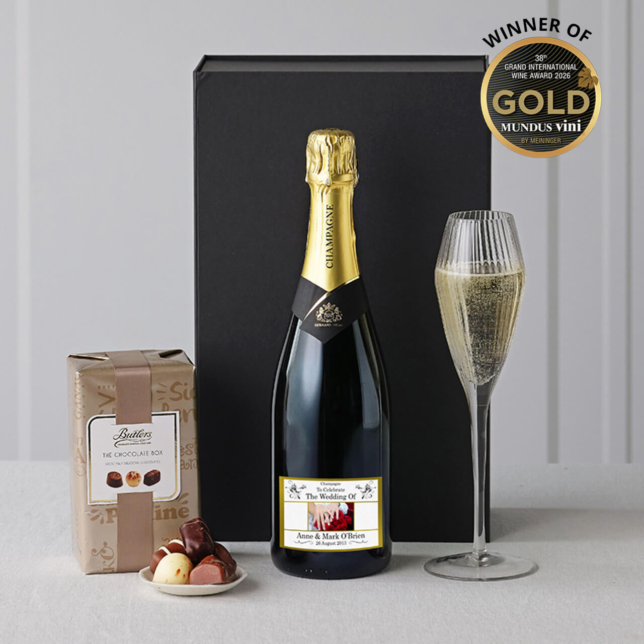 Personalised Wedding Champagne & Luxury Irish Chocolates