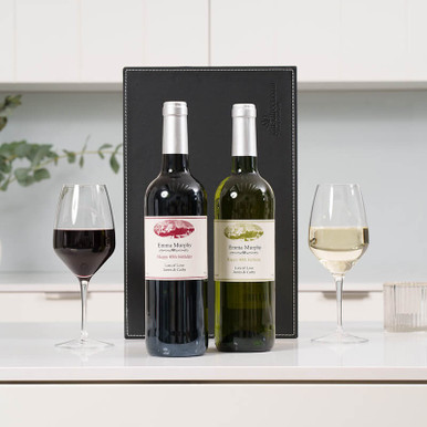 Personalised Red and White Wine Gift Ireland - Gifts Direct
