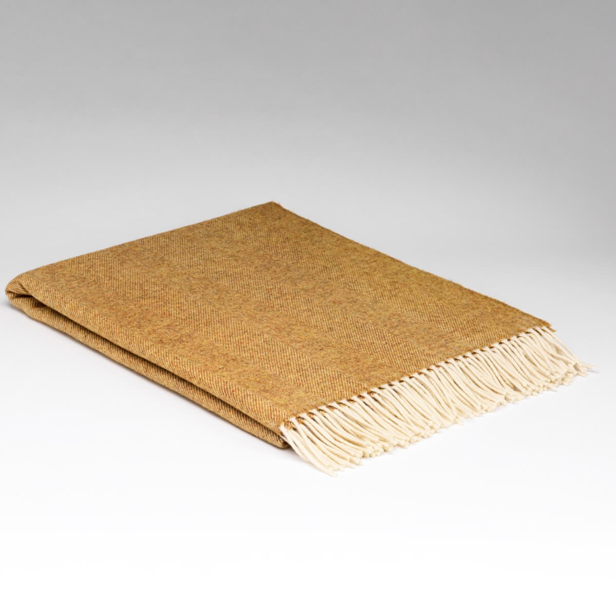 Mustard Mc Nutt Mustard Lambswool Throw