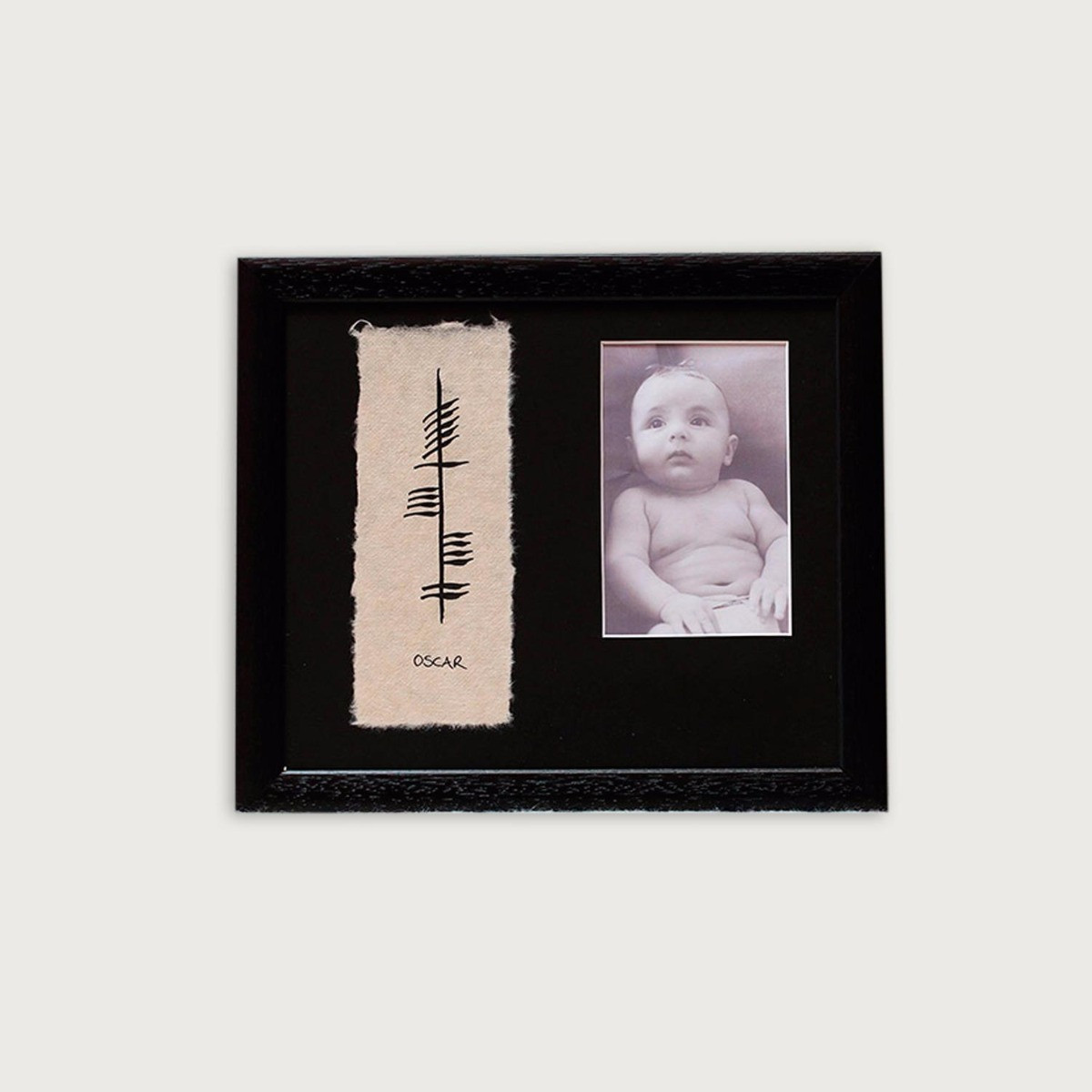 Personalised Ogham Framed - Name with Photo