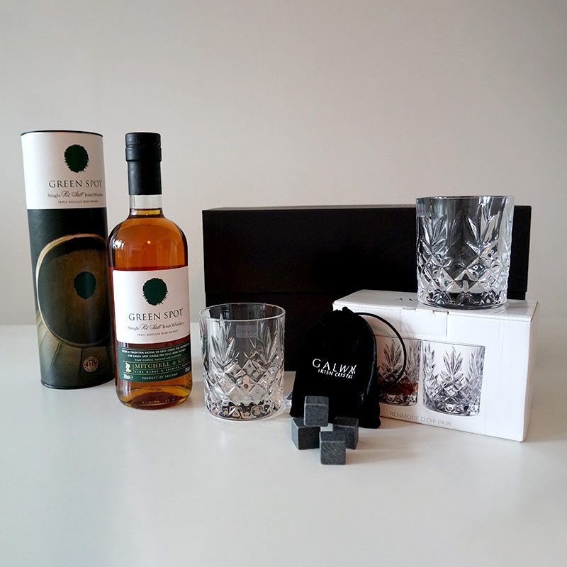 Green Spot Whiskey Stone Set