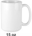 Personalized Ceramic Mug – 15 oz Budget Mug – One-Side Custom Print Photo, Logo, Text