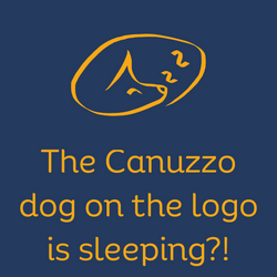 The Canuzzo dog on the logo is sleeping?!