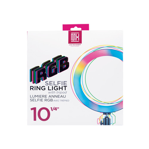 RGB Ring Light with Tripod - 10in