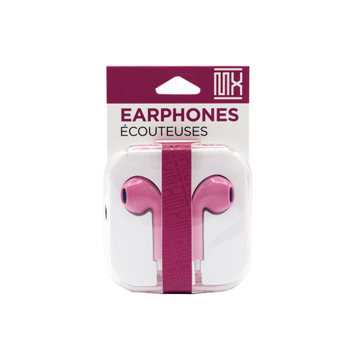Wired Earphones with 3.5mm AUX - Hot Pink