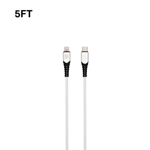 5ft Heavy Duty Type-C to Lightning Cable - White