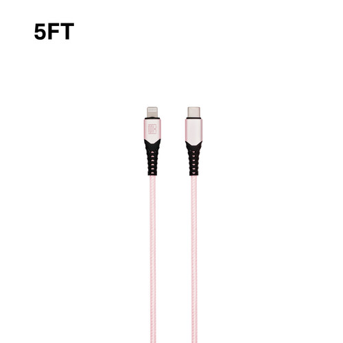 5ft Type-C to Lightning Cable - Rose Pink