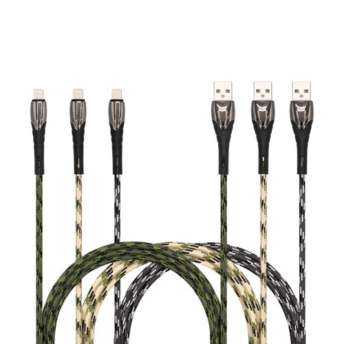 10ft Premium Camo Tough Lightning Cable - 3 Colours