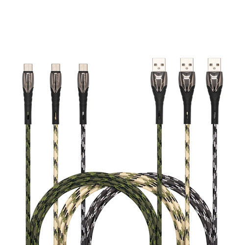 10ft Premium Camo Tough Type-C Cable - 3 Colours