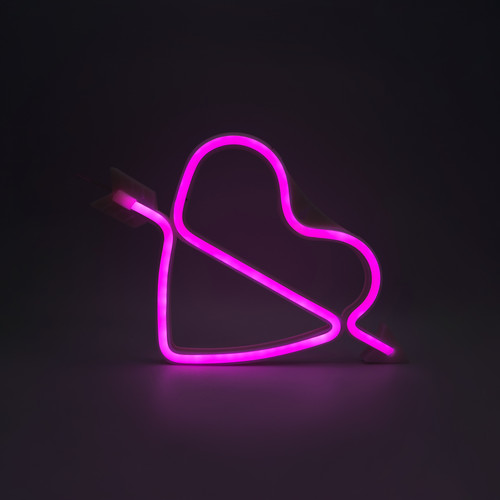 LED Neon Sign - Heart with an arrow
