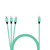 CONNECT 10ft Type-C to 3-in-1 Neon Cable