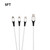 5ft Heavy Duty 3-in1 Cable - White