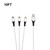 10ft Heavy Duty 3-in-1 Cable - White