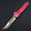 Microtech Combat Troodon Hellhound Signature Series Bronzed Blade & Hardware Red Handle 219-13RDS