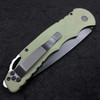 Pro-Tech TR-4.3 CPM-D2 Plain Edge OD Green Handle Black DLC Blade 