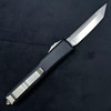 Microtech 123-10 Ultratech T/E - Stonewashed Tanto - Contoured - Black Aluminum M390