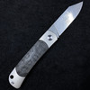 QSP FALCON 2 STAGE SLIP JOINT KNIFE TI CF HANDLE  DAMASCUS BLADE
