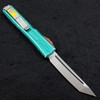 Microtech Ultratech T/E Bounty Hunter OTF Green Distressed Handle Apoc Blade 123-10 BH