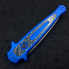 Kershaw Launch 8 Stiletto Automatic Knife Blue/CF (3.5" Black)