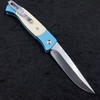 Pro-Tech Brend 2 Teal w/ Ivory Micarta Inlay 154CM Satin Blade 1251-TEAL