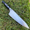 TwoSun TS999 8" K-Tip Chef Knife 14C28N Blade Mosaic Pin Full Tang Black Micarta