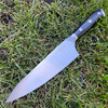 TwoSun TS999 8" K-Tip Chef Knife 14C28N Blade Mosaic Pin Full Tang Black Micarta