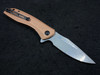CIVIVI Baklash Flipper Liner Lock Stonewashed Copper Hand (3.5" Damascus)