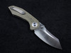 Alliance Designs Matthew Christensen Bangarang Folding Knife 3.125" RWL34 Satin Blade, OD Green Micarta Handles