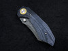 Alliance Designs Matthew Christensen Bangarang Folding Knife 3.125" RWL34 Acid Stonewash Blade, Black Micarta Handles