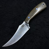 Bark River Fingerling 3V Green Canvas Micarta Fixed Blade