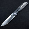 Kansept Knives Warrior Frame Lock Knife Left Hand CF/Ti (3.46" Satin)