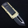 Microtech Exocet Black Blade T/E Champagne Gold 158-1 CG