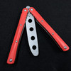 BlackFox Balisong Butterfly Trainer knife Red G-10 (3.8" Stonewash)